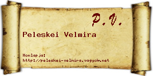 Peleskei Velmira névjegykártya